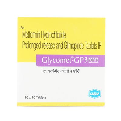 Glycomet Gp3 Forte Tablet 10'S - Diabetes-Ant