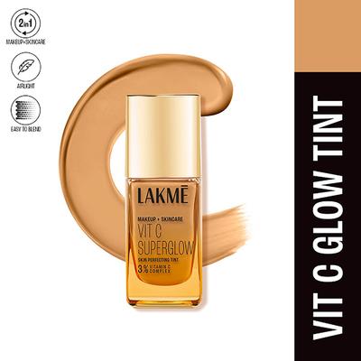 Lakme Makeup+Skincare Vitc Superglow Skin Perfecting Tint Neutral Almon N340 25 ml - Foundation