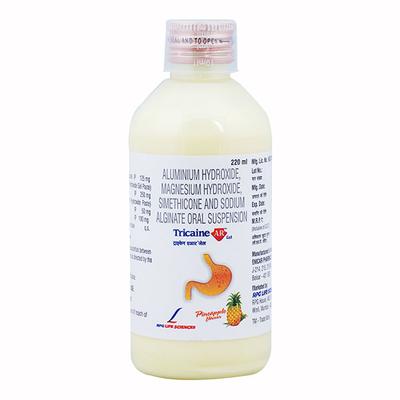 TRICAINE AR PINEAPPLE FLAVOUR Gel 220ml - Ulcer/Reflux/Flatulence-Aaa