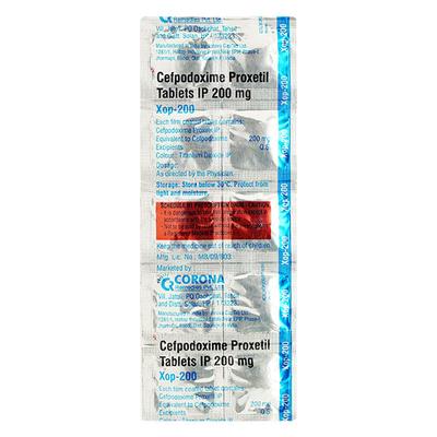 XOP 200mg Tablet 10'S - Bacterial Infections-Cep
