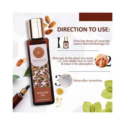 Luxuriate Natural Almond Oil for Hair and Skin 100 gm - Hair Oils