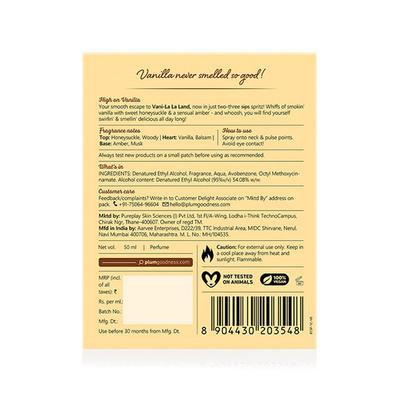 Plum BodyLovin' Smokin' Vanilla Eau De Parfum - Long Lasting Vanilla Perfume 50 ml - Women Perfumes (Edt/Edp)
