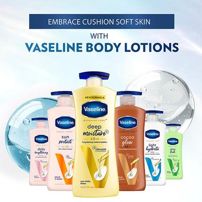 Vaseline Deep Moisture Body Lotion for Cushion Soft Skin With Ceramides Hyaluron 400 ml - Lotions & Creams