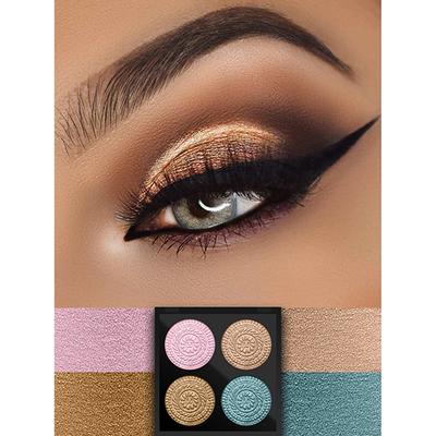 Miss Rose 4 Color Glitter Eyeshadow Palette 7001 - 125Z 01 20 gm - Face Palettes