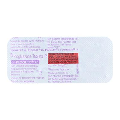 Pioglit 15mg Tablet 10'S - Diabetes-Ant