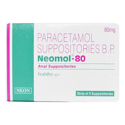 NEOMOL 80 Anal Suppositories 5's - Fever-Ana