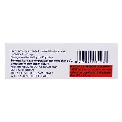 GLIZID XR 60 Tablet 10's - Diabetes-Ant