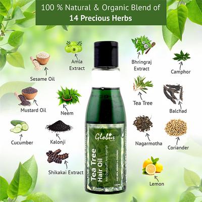 Globus Naturals Tea Tree Hair Oil 100 ml - Hair Oils