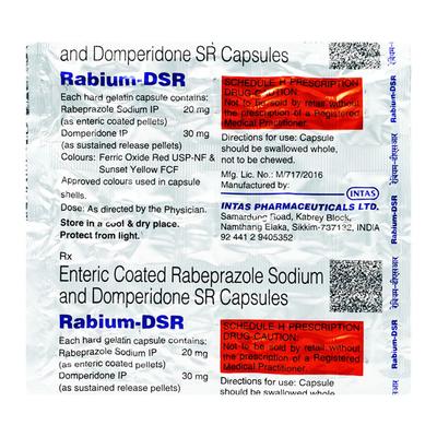 Rabium DSR Capsule 15'S - Ulcer/Reflux/Flatulence-Aaa