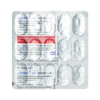 Glycomet 1gm Tablet 15'S - Diabetes-Ant