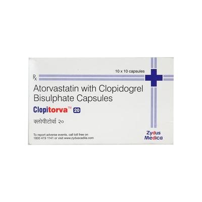 Clopitorva 20mg Capsule 10'S - High Cholesterol-Dys
