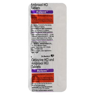 Relent Tablet 15'S - Cough And Cold-Cou