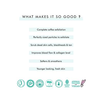 mCaffeine Naked & Raw Tan Removal Coffee Face Scrub 100 gm - Face Scrubs