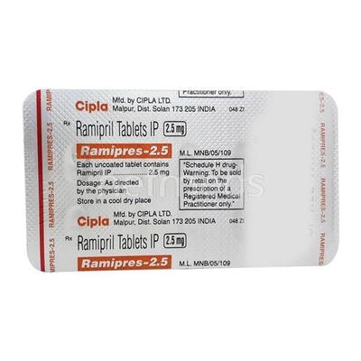 Ramipres 2.5mg Tablet 10'S - Hypertension-ACE