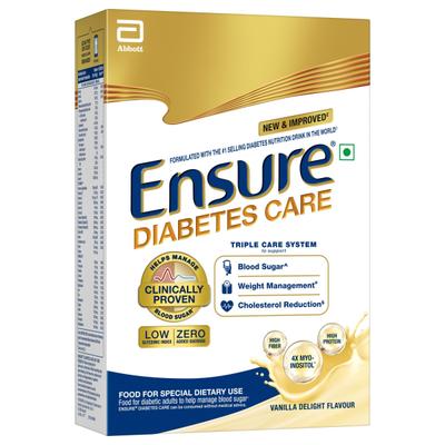Ensure Diabetes Care Specialized Nutrition Drink Refill - Vanilla Delight Flavour 375 g - Diabetes (Fitness)