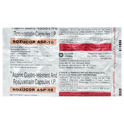 Rozucor Asp 10mg Capsule 10'S - High Cholesterol-Dys