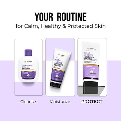Dr. Sheth's Oat & Ceramide Sensitive Skin Sunscreen SPF 50+ PA++++ Oil-Free Sunscreen 50 gm - Body Sunscreen