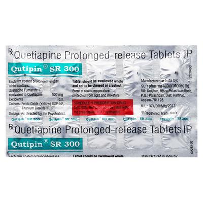 Qutipin SR 300mg Tablet 10'S - Schizophrenia-Aps