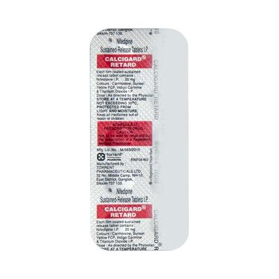 Calcigard Retard 20mg Tablet 10'S - Hypertension-Cal