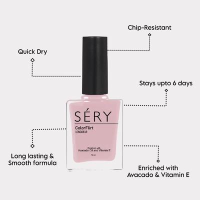 SERY Colorflirt Nail Paint- Marshmellow 10 ml - Nail Polish