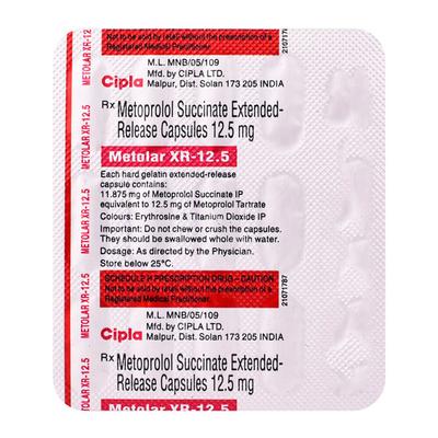 Metolar XR 12.5mg Capsule 15'S - Hypertension-Bet