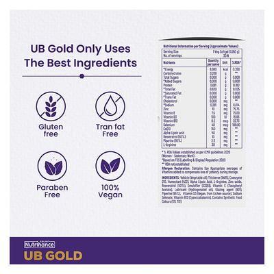 Jubilant Nutrihance UB Gold 150mg of CoQ10 Veg Softgel Capsule 30's - Co-Q