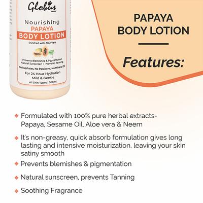 Globus Naturals Nourishing Papaya Body Lotion 300 ml - Lotions & Creams