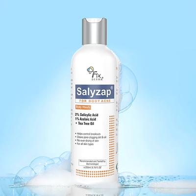 Fixderma 2% Salicylic Acid Salyzap Body Wash For Body Acne, Back, Shoulders, Arms Face Wash (200 ml) - Face Gels