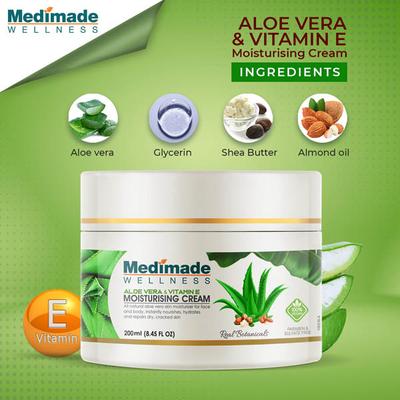 Medimade Aloe Vera And Vitamin E Moisturising Cream (Pack of 2) 1's - Face Moisturizers