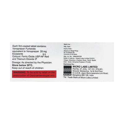 VONACID 20 Tablet 10's - General-P