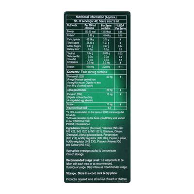 Overzyme Saunf Flavour Syrup 200ml - Digestion-Dig