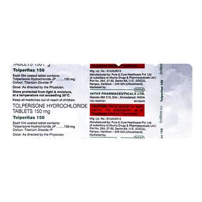 Tolperitas 150mg Tablet 10'S - Muscle Cramps/Spasticity-Mus