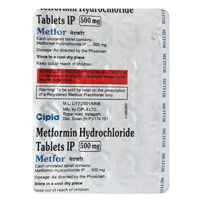 METFOR 500 Tablet 20's - Diabetes-Ant