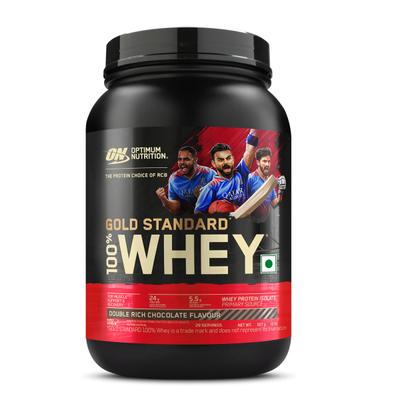 Optimum Nutrition (ON) 100% Whey Gold Standard Powder - Double Rich Chocolate 2 lb - Whey Proteins