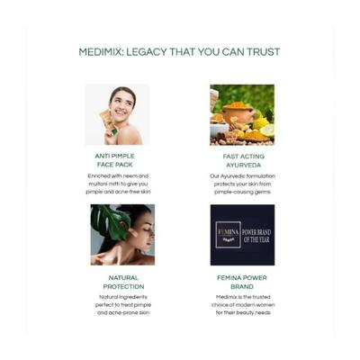 Medimix Ayurvedic Anti Pimple Face Pack 100 ml - Face Packs