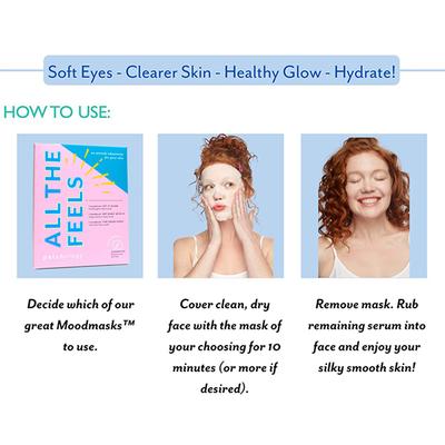 Patchology All The Feels Moodmask Kit - 1- Just Let It Glow, 2- Get Dewy with It, 3- The Good Fight 1 + 1 + 1 Mood Mask 1's - Sheet Masks