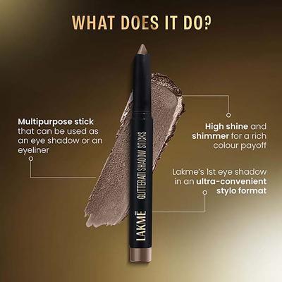 Lakme Absolute Explore Eyeshadow Stick Jaded Grey 1.4 gm - Eye Shadow Palettes