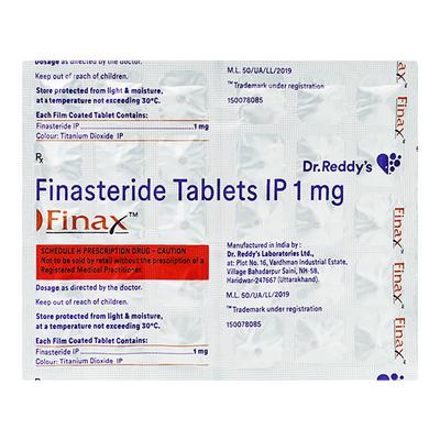 Finax 1mg Tablet 30'S - Bladder And Prostate Disorders-Dru