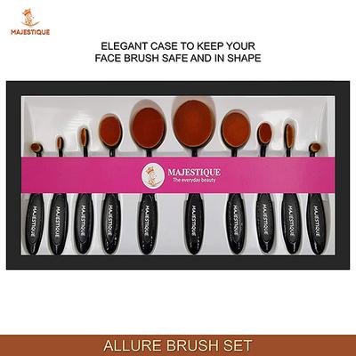 Majestique Premium Box Set Of Oval Makeup Brushes 155gm 10's - Face Brush