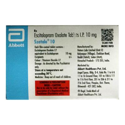 SZETALO 10mg Tablet 15's - Depression-Ant