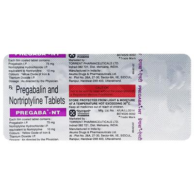 Pregaba NT Tablet 10'S - Neuropathic Pain-Dru