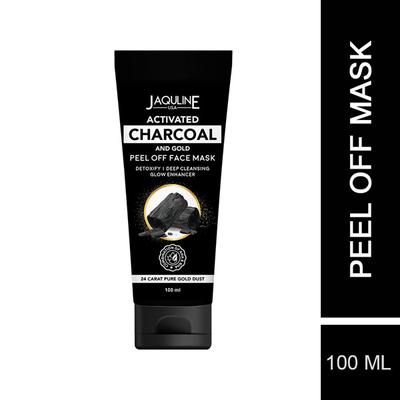 Jaquline USA Charcoal Gold peel off mask 100 gm - Masks & Peels