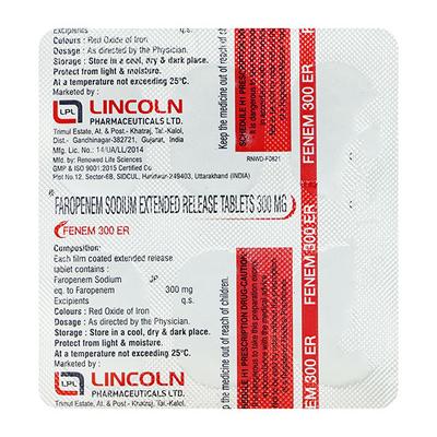 FENEM ER 300mg Tablet 6's - Bacterial Infections-OAB