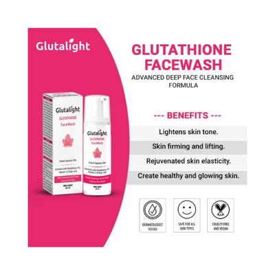 Glutalight Skin Lightening Deep Cleansing Face Wash 60 ml - Face Washes