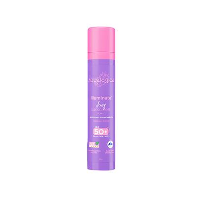 Aqualogica Illuminate + Dewy Lightweight Sunscreen Gel SPF 50+ PA++++ for Luminous & Hydrated Skin (50 g) - Face Sunscreen
