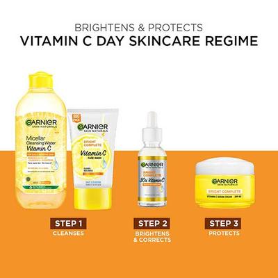 Garnier Bright Complete Vitamin C Booster Serum for All Skin Types 30ml - Face Serum
