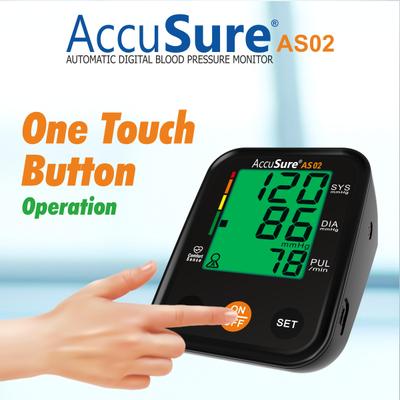AccuSure Automatic Digital Blood Pressure Monitor 3 Color Display (AS02) 1's - Blood Pressure Monitor Device