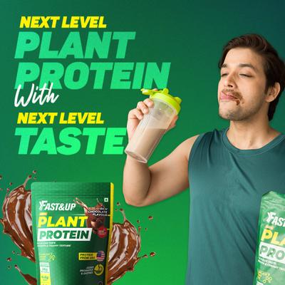 Fast&Up Plant Protein Powder - Rich Chocolate Flavour 1 Kg - Protein Drink