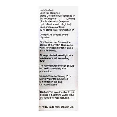 Novapime 1gm Injection 1's - Bacterial Infections-Cep