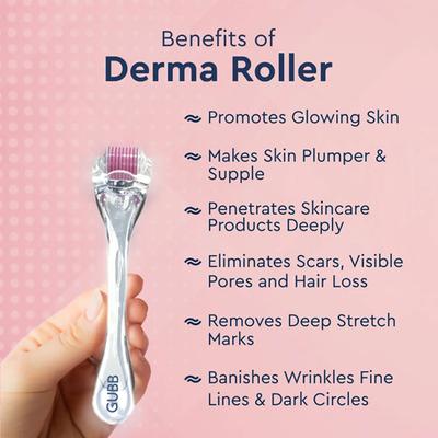 GUBB Derma Roller 0.5mm - Transparent Pink 72 gm - Derma Rollers